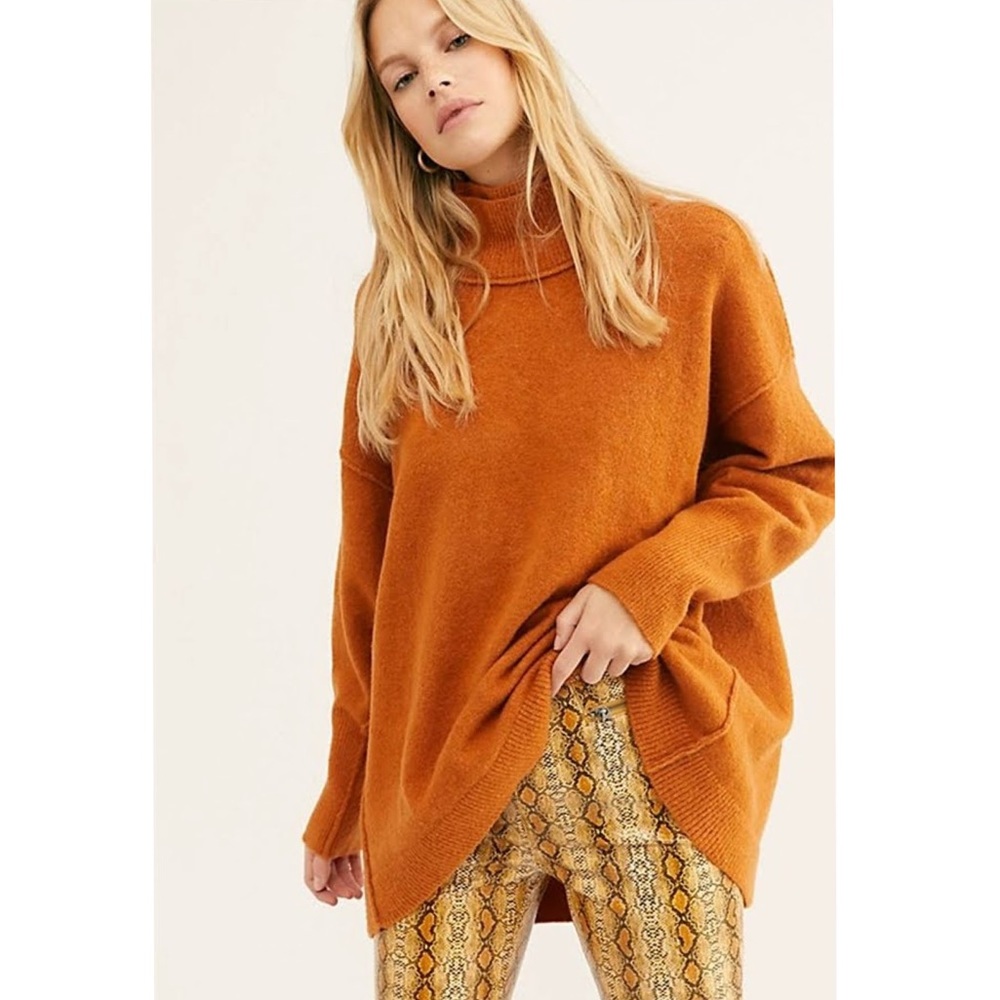 Free People Afterglow Mock Neck Sweater